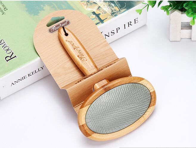 ֿ    볪  ٴ 귯 ֿ   볪 ̾  ֿ  ̿ ǰ/The pet dog cat bamboo handle needle comb brush pet comb bamboo wire airbag pet groom